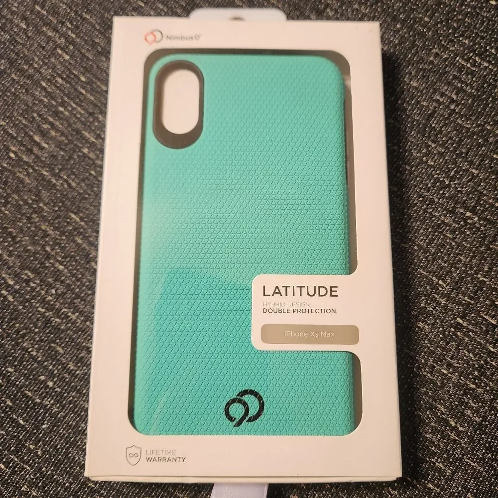 iPhone Xs Max Teal Nimbus9 Latitude Case Qi Enabled charging Dual-layer